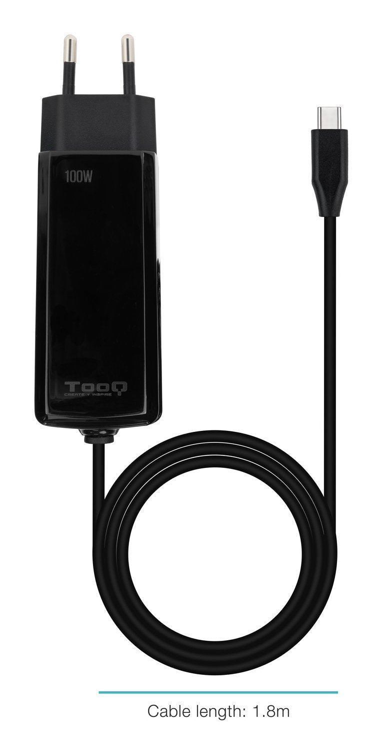 Cargador Portátil Gan Usb-C Pd 100w, Cúbico Negro