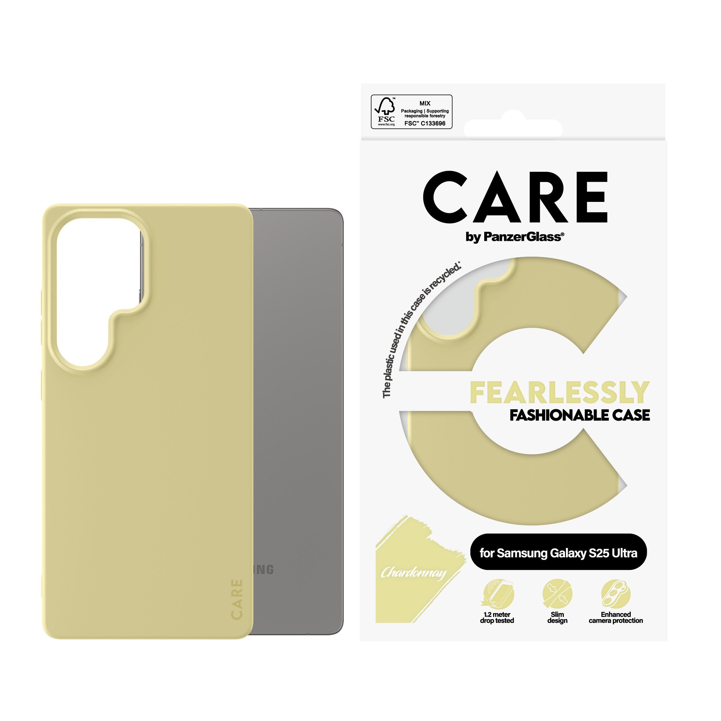EAN 5715685016349 - PanzerGlass CARE™ by ® Case Chardonnay Samsung Galaxy S25 Ultra funda para teléfono móvil Amarillo imagen 2