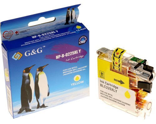 G&G Tintencartucho Compatible Con Brother Lc-225xly Amarillo