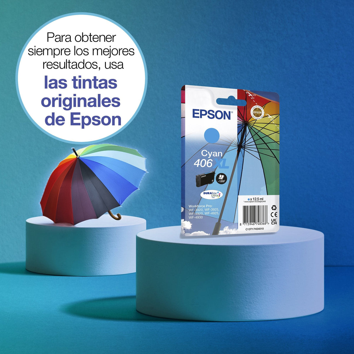 Epson Singlepack Cyan 406xl Durabrite Ultra Ink