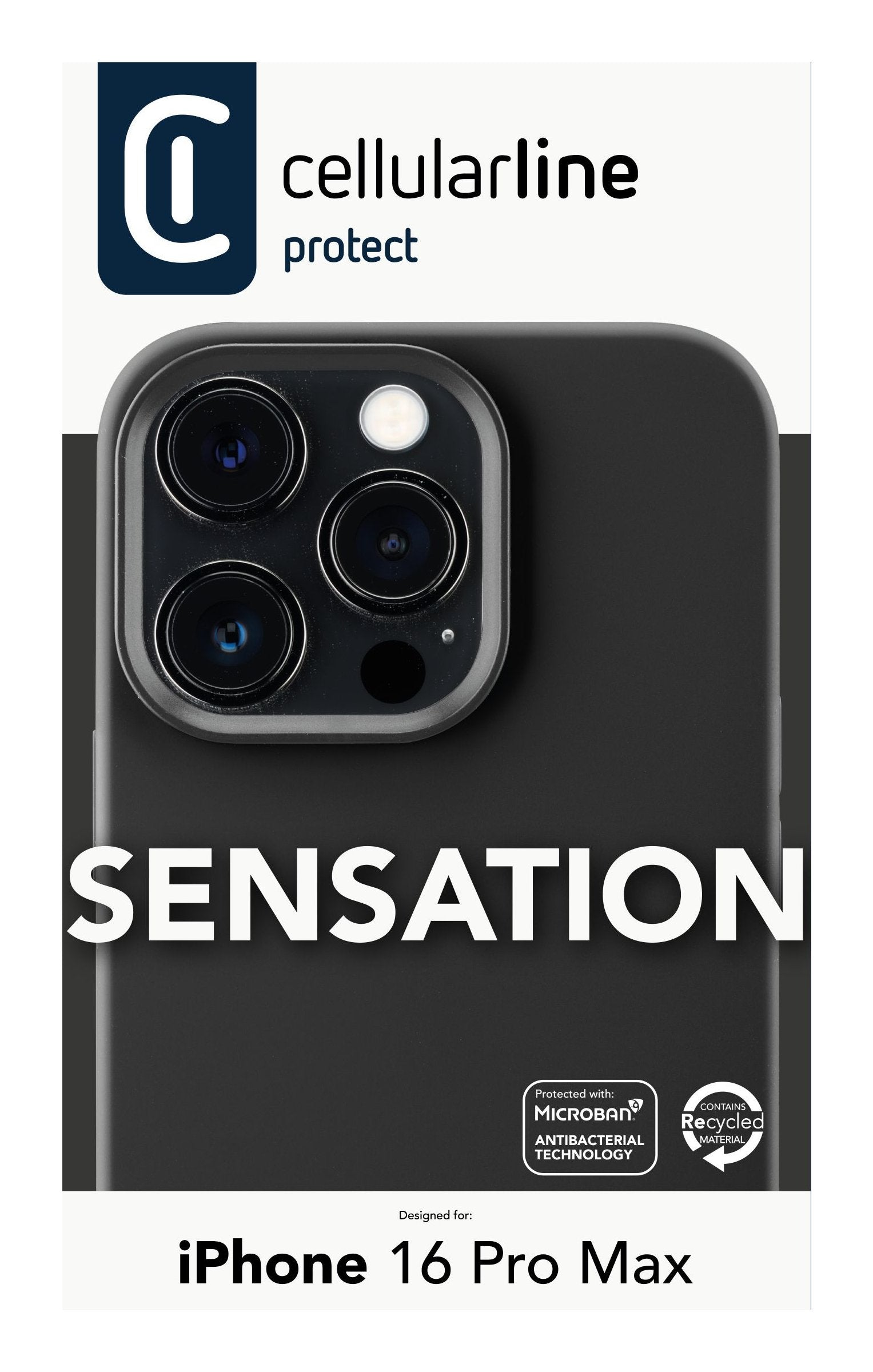 Cellularline Sensation Case Iphone 16 Pro Max Negro