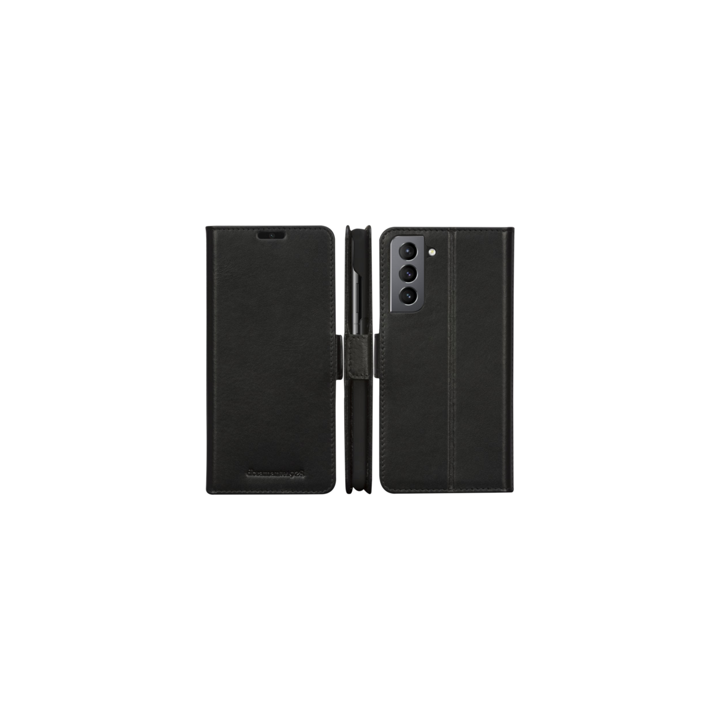 Dbramante1928 Copenhagen Funda Con Tapa Para Teléfono Móvil Cuero De Grano Entero Negro Para Samsung Galaxy S21+ 5g
