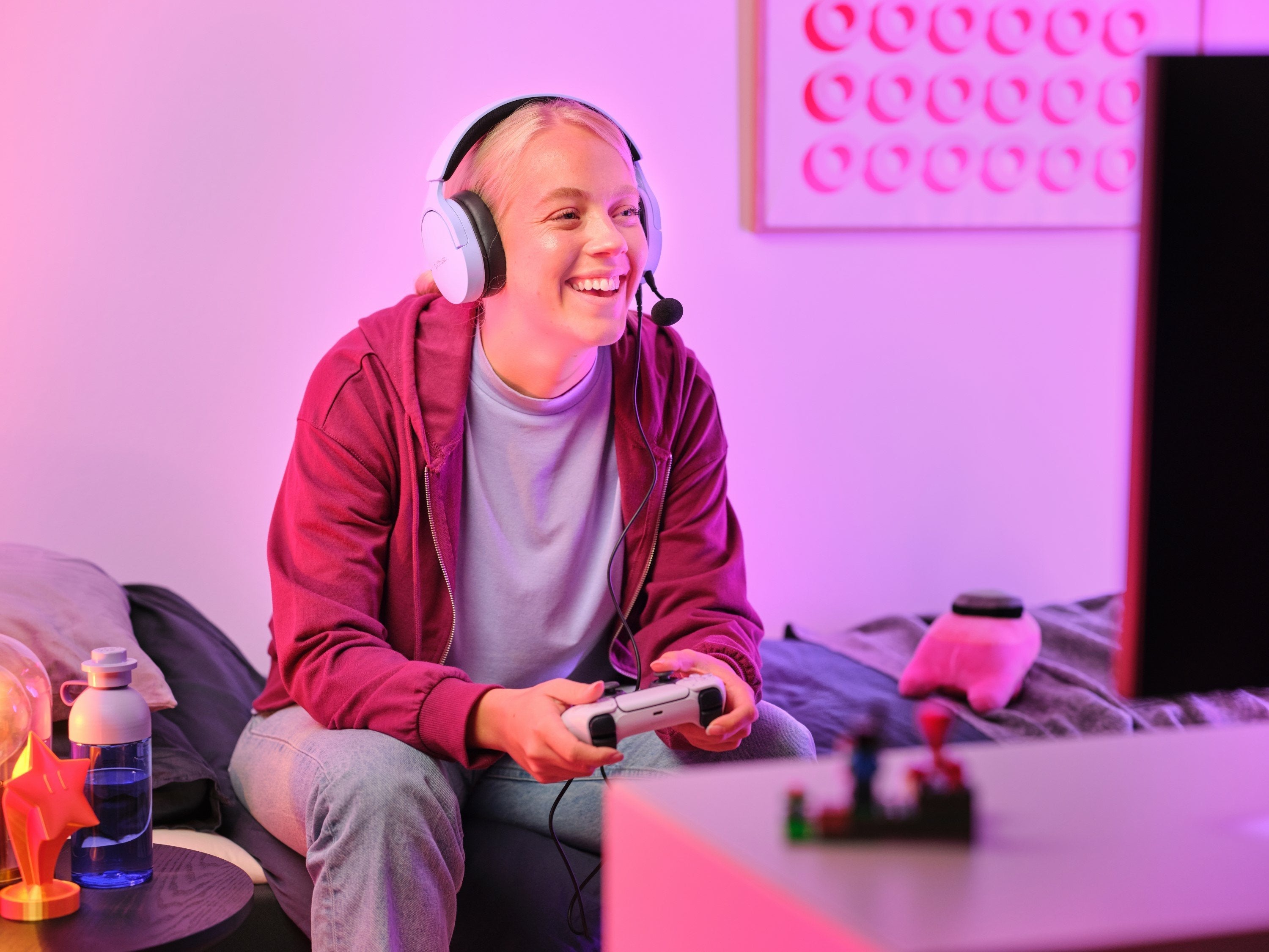 EAN 8713439253016 - Trust GXT 489P FAYZO Auriculares Alámbrico Diadema Juego Negro, Púrpura imagen 9