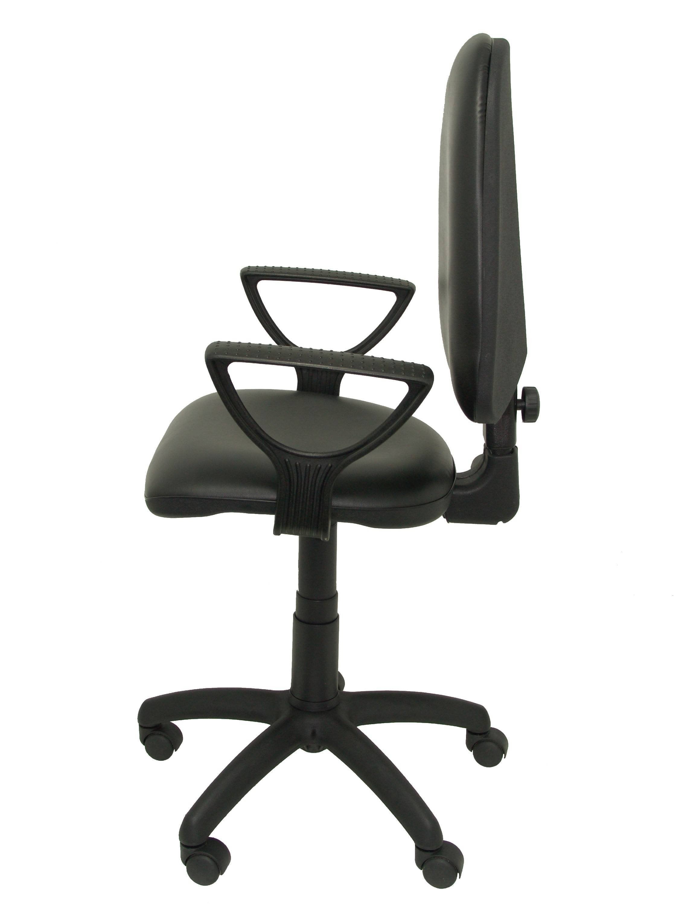 Silla Ayna Similpiel Negro Con Brazos