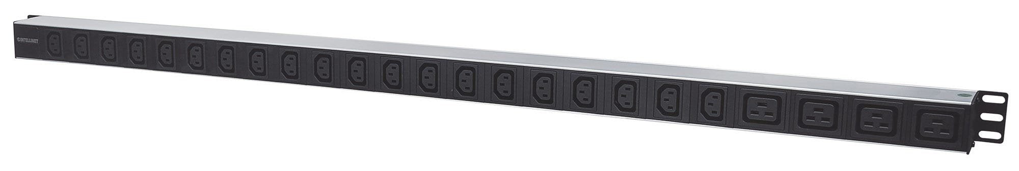 EAN 0766623163675 - Intellinet 163675 unidad de distribución de energía (PDU) 24 salidas AC 32U Negro, Blanco imagen 1