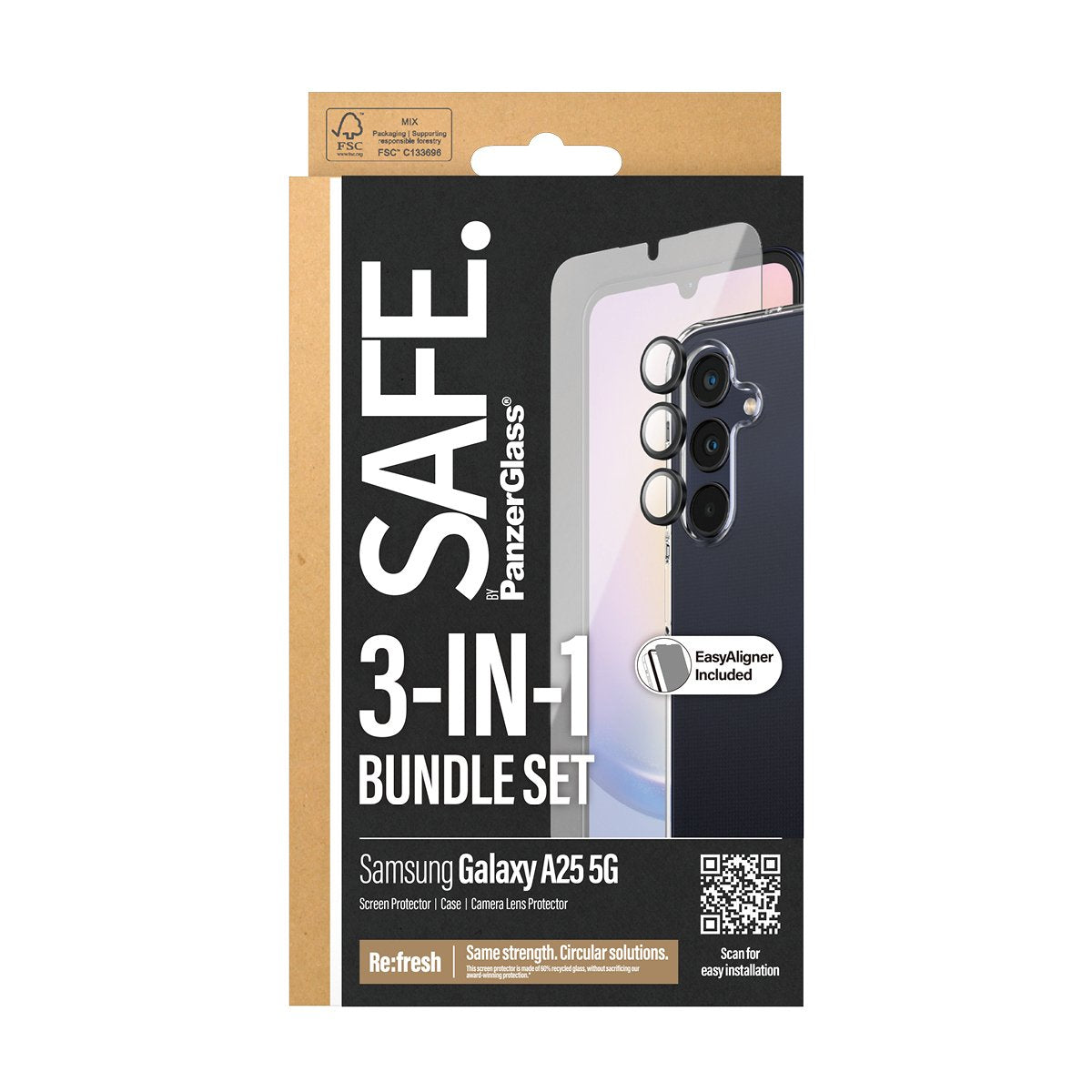 EAN 5711724256837 - PanzerGlass SAFE. by ® 3-in-1 Protection Bundle Samsung Galaxy A25 5G Protector de pantalla 1 pieza(s) imagen 3