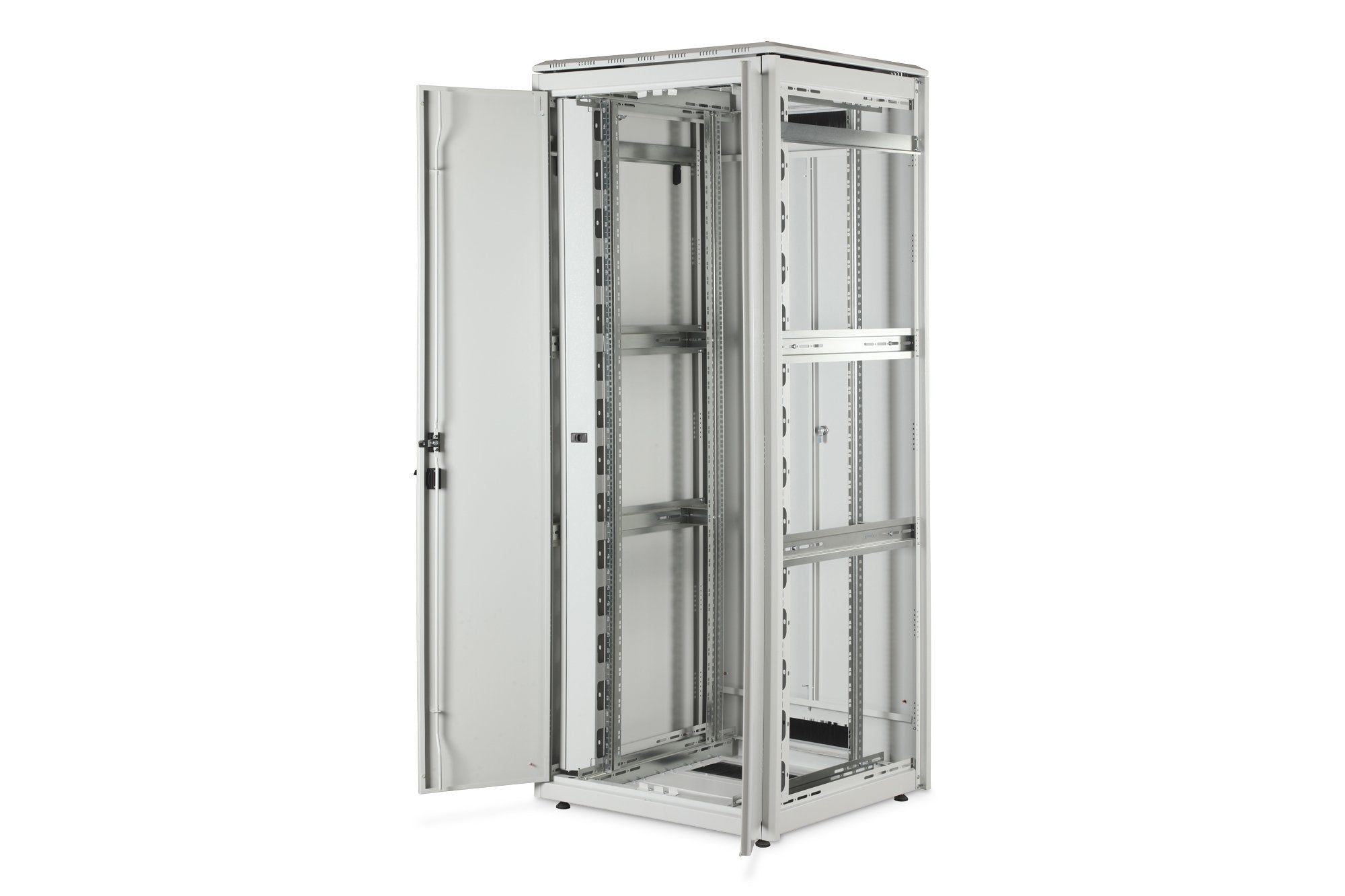 Armario De Red De 42ua Unique, 2053x800x800 Mm Puerta Frontal De Acero De Dos Hojas, Gris