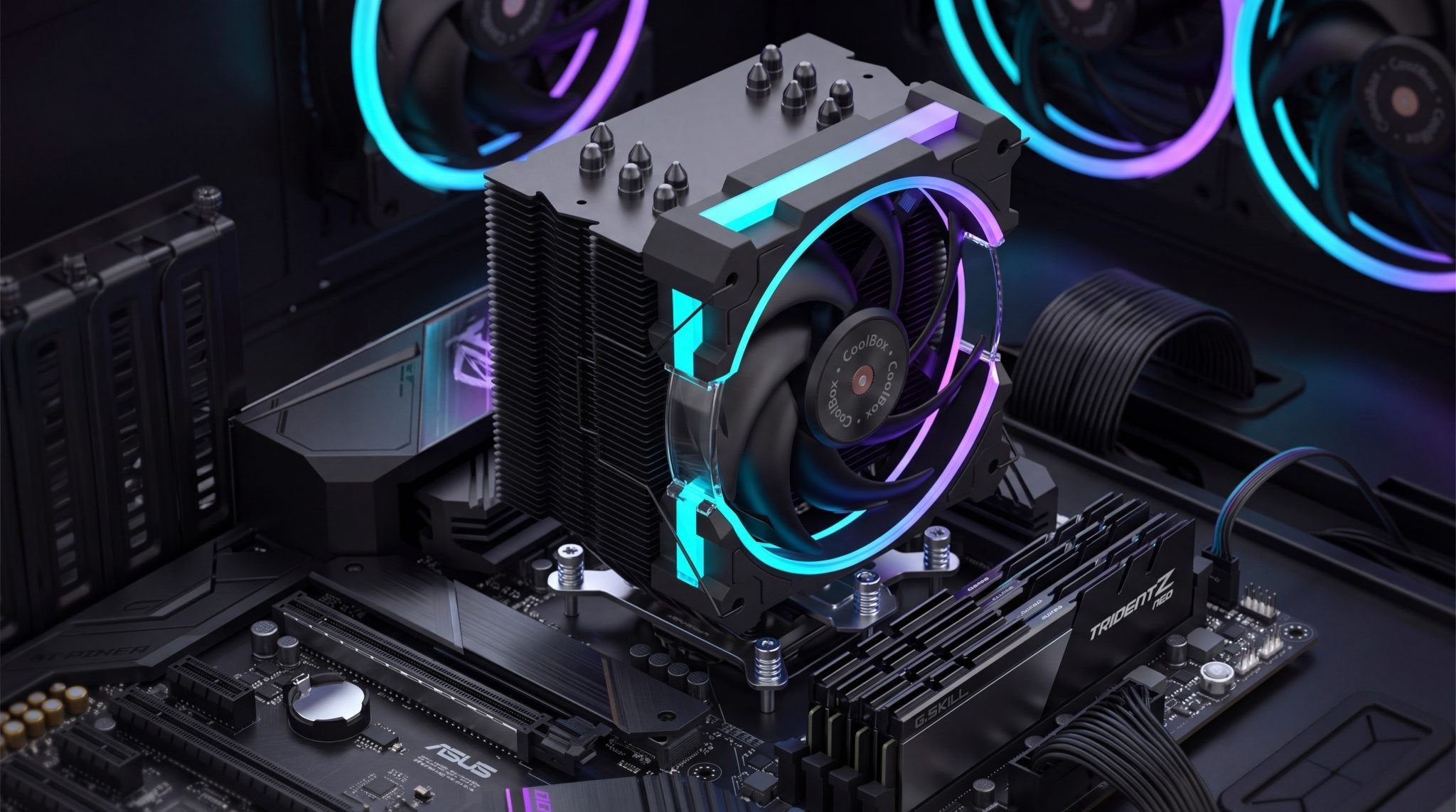 Coolbox Gaming Disipador Cpu Argb 6 Heatpipes 240w Tdp