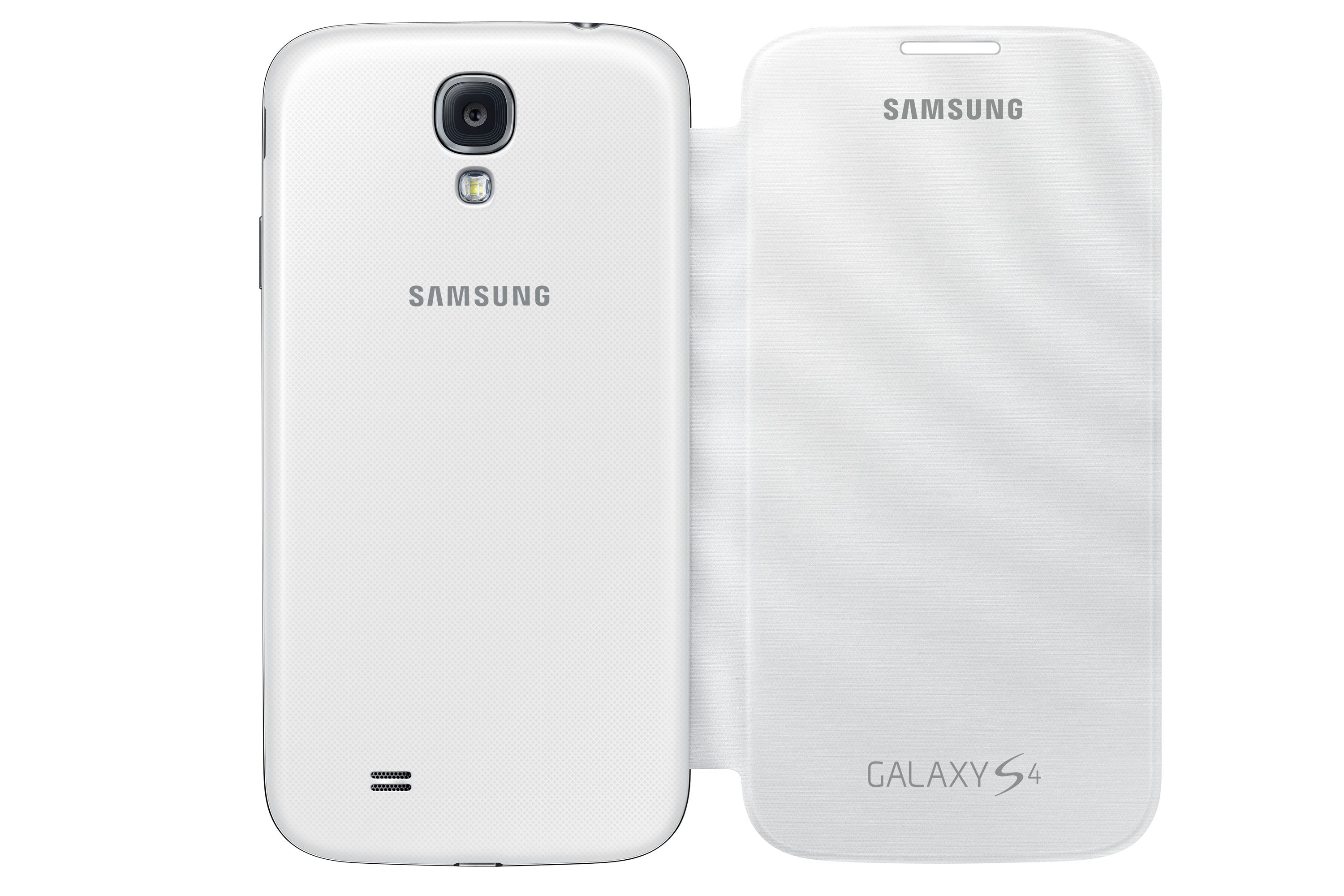 Funda Con Tapa Para Smartphone Samsung Galaxy S4 Blanca