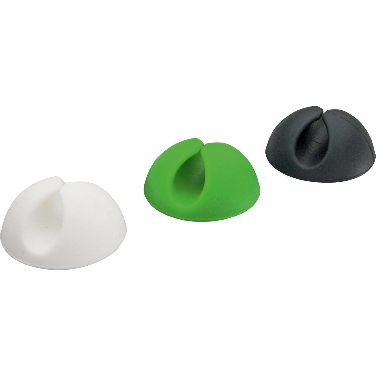 Clipper De Goma Para Cables Inline, Soporte Para Cables, Blanco, Verde, Negro, 6 Uds.