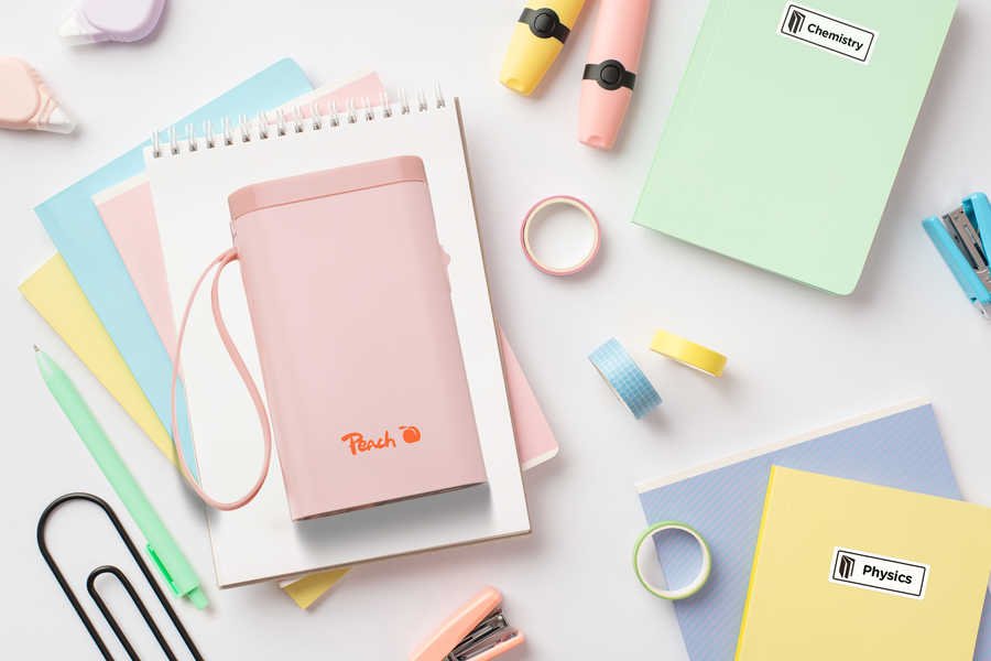 Peach Pe110, Impresora De Etiquetas Rosa, Impresión Térmica Directa Pe110-Pi