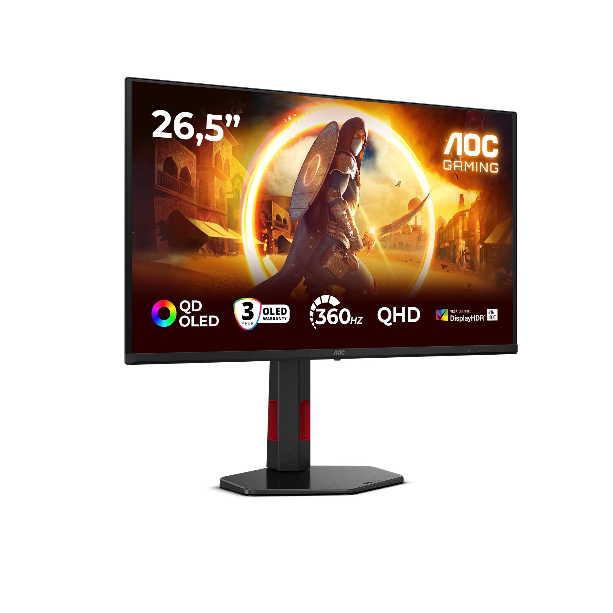 EAN 4038986183048 - AOC G4 Q27G4SDR pantalla para PC 67,3 cm (26.5") 2560 x 1440 Pixeles Quad HD QD-OLED Negro, Rojo imagen 2