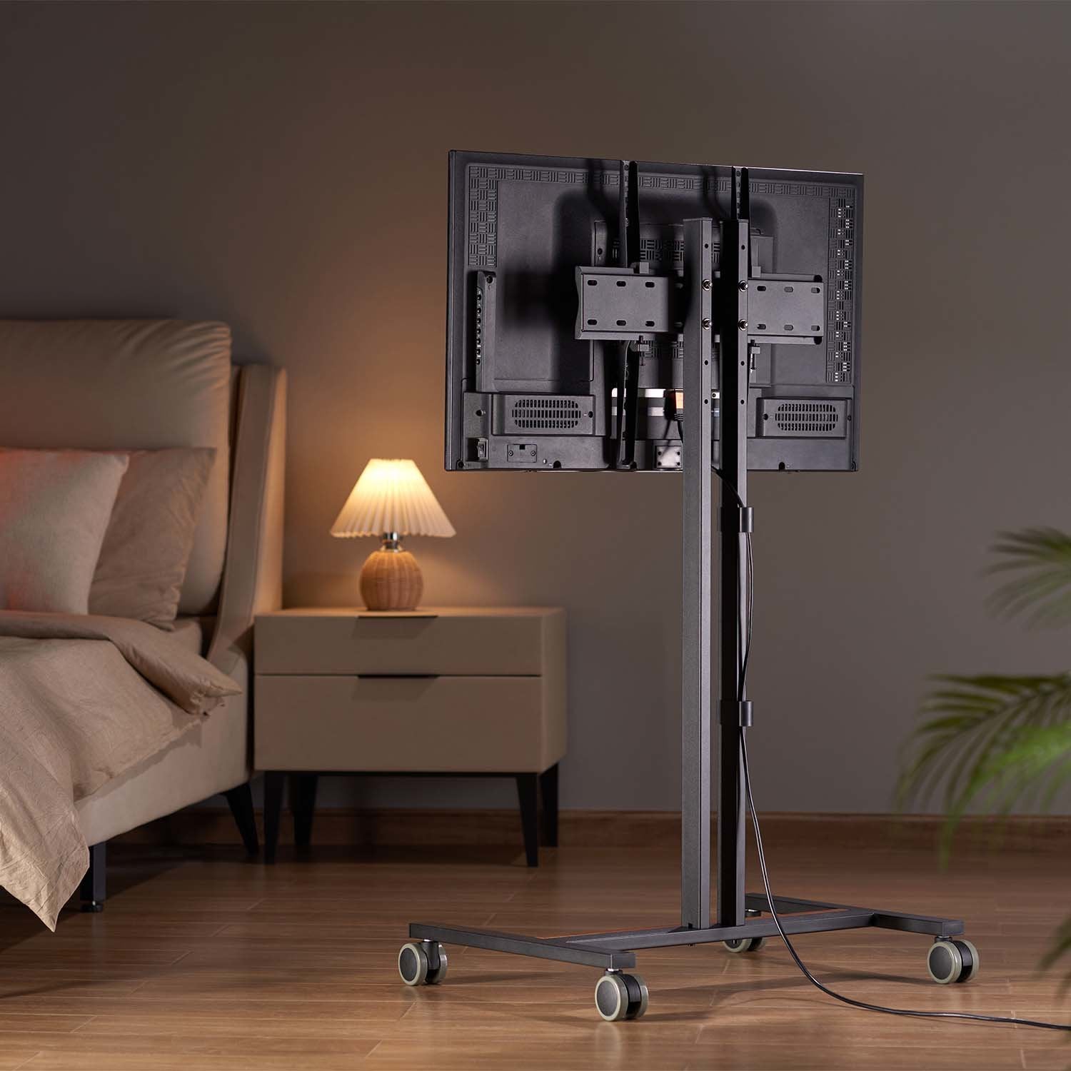 Aisens Soporte De Suelo Eco Con Rueda Para Monitor/Tv 35kg De 32-55 - Negro