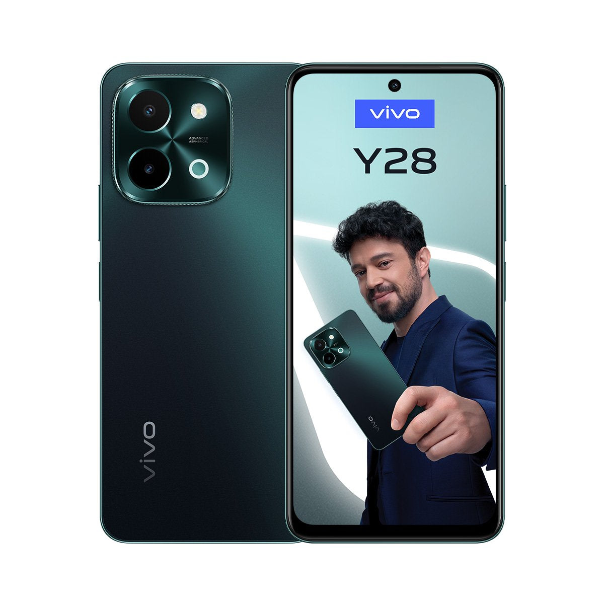 Smartphones Vivo Y28 8+256 Metalik Yesil 17  Sim Doble Android 14 4g 8 Gb 256 Gb 6000 Mah Verde