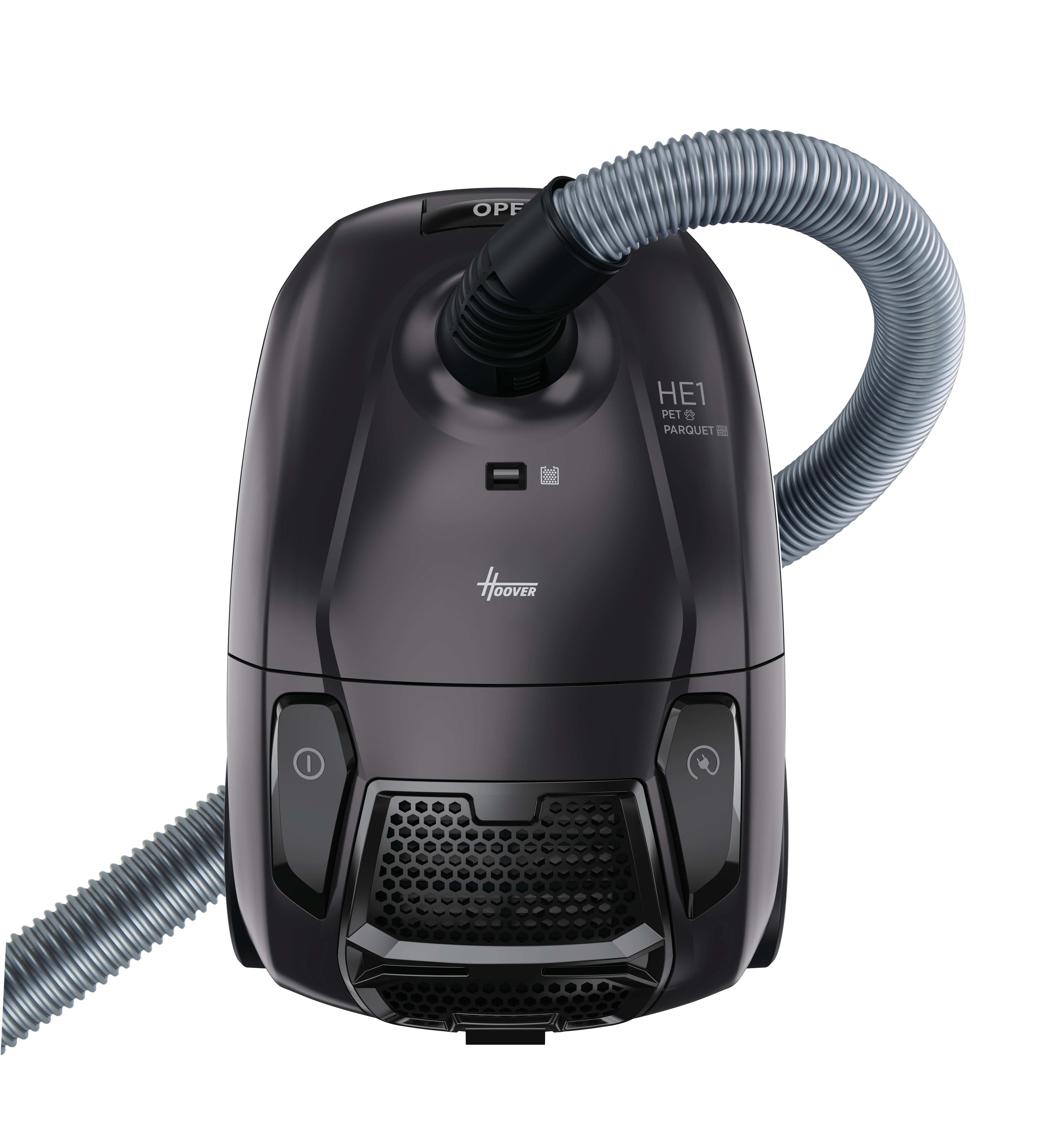 Hoover He120pet 011 Vacuum Cleaner, Bagged, Power 700 W, Bag 2.5 L, Working Radius 8.2 M, Black Grey