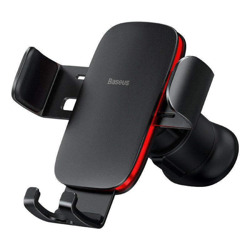Soporte Baseus Para Coche Rejilla Metal Age Gravity Air 2 Negro Y Rojo