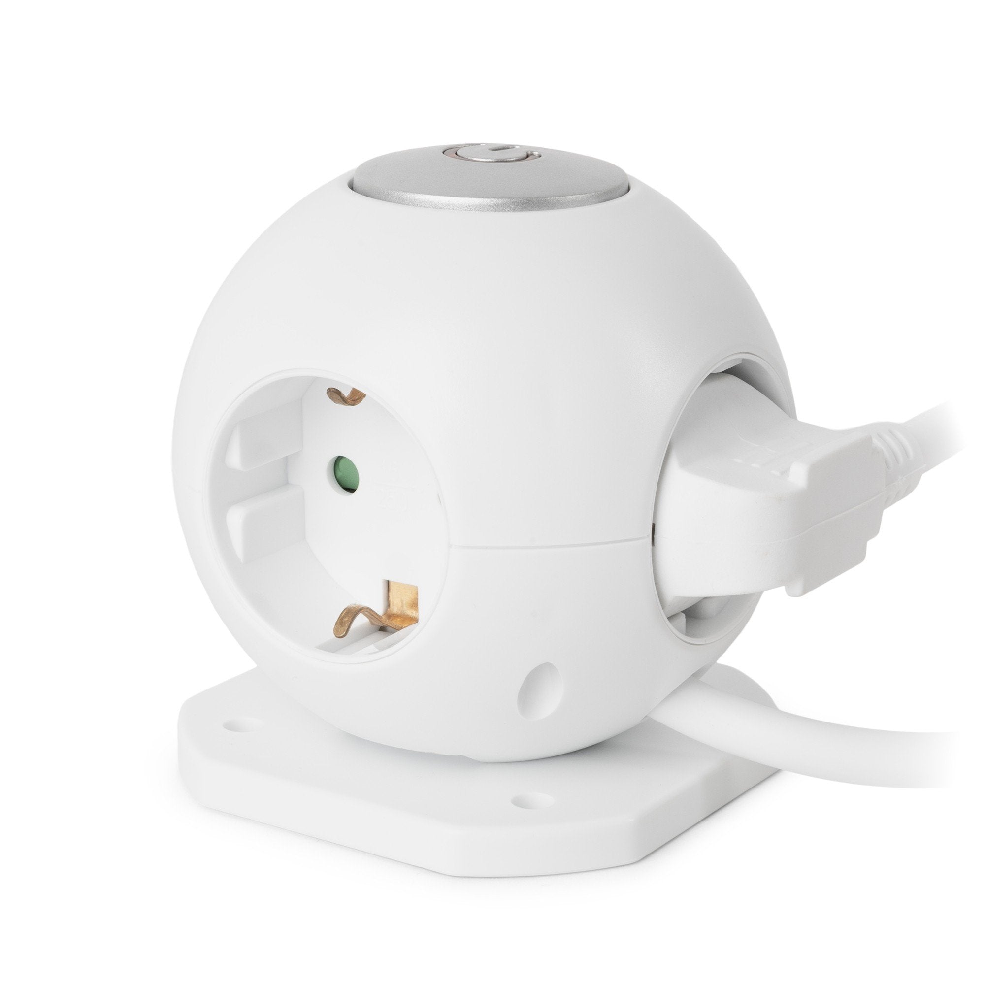 Entac Meckdosenball 3fach Con Usb 1,5m Schalter Blanco