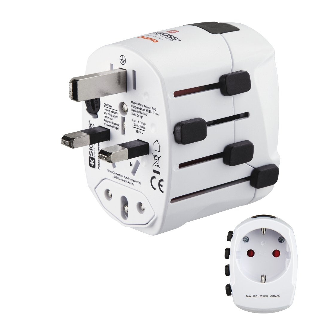 Hama World Travel Pro Adaptador De Enchufe Eléctrico Universal Blanco