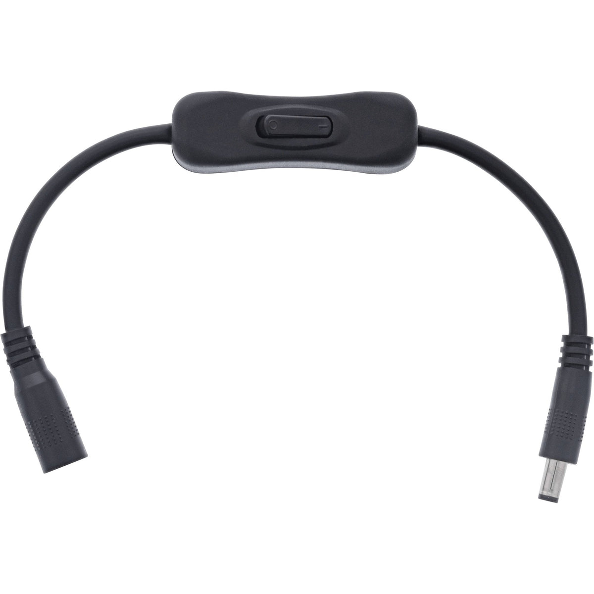 Inline® Dc Cable With Switch, Dc Male/Female 5,5x2,5mm, Awg 18, Negro, 0.20m
