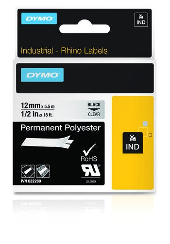 EAN 0071701222893 - DYMO 622289 cinta para impresora de etiquetas Negro sobre transparente imagen 1