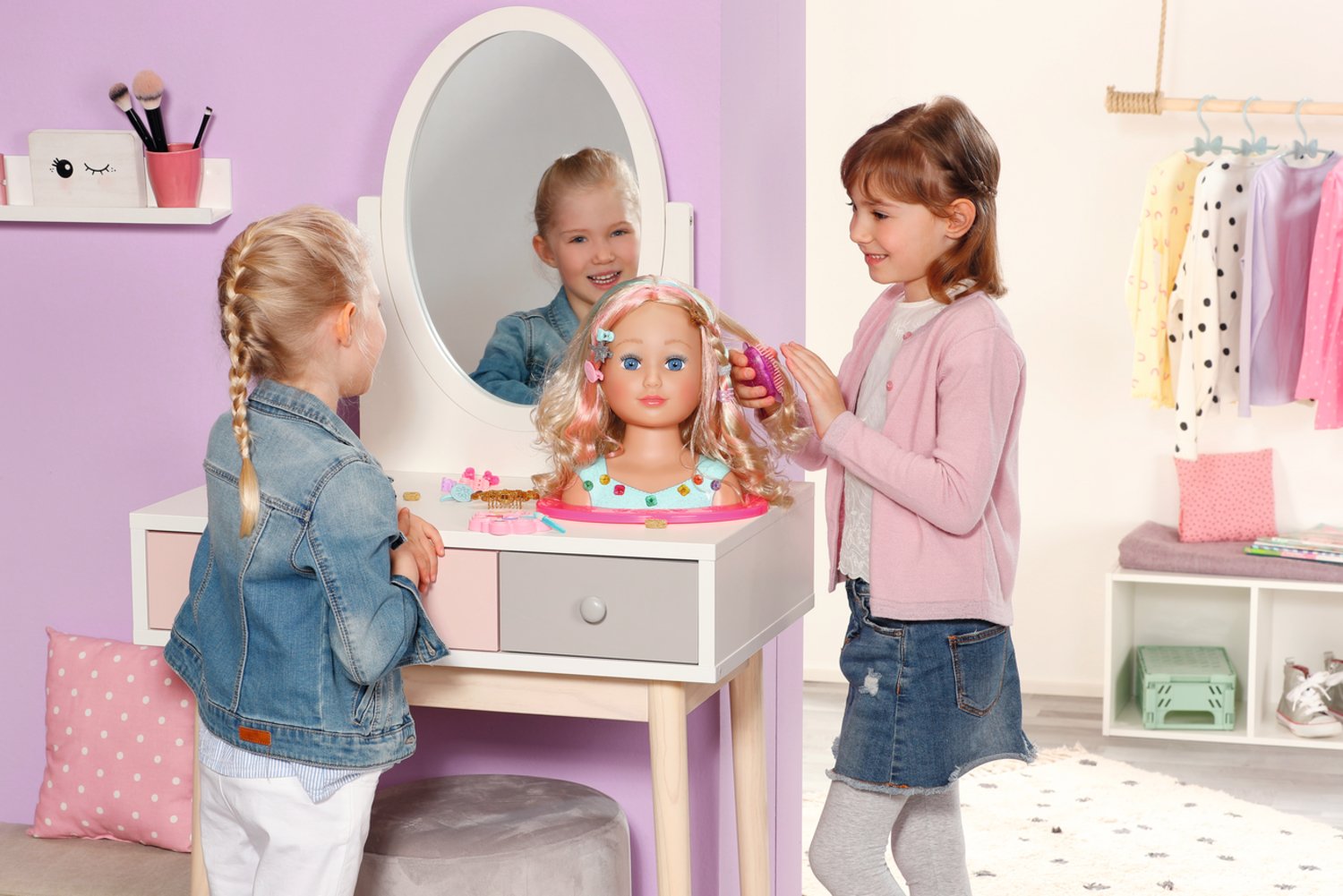 Zapf Creation Baby Born® Sister Styling Head Princess, Cabeza De Maquillaje Y Peluquería 835432