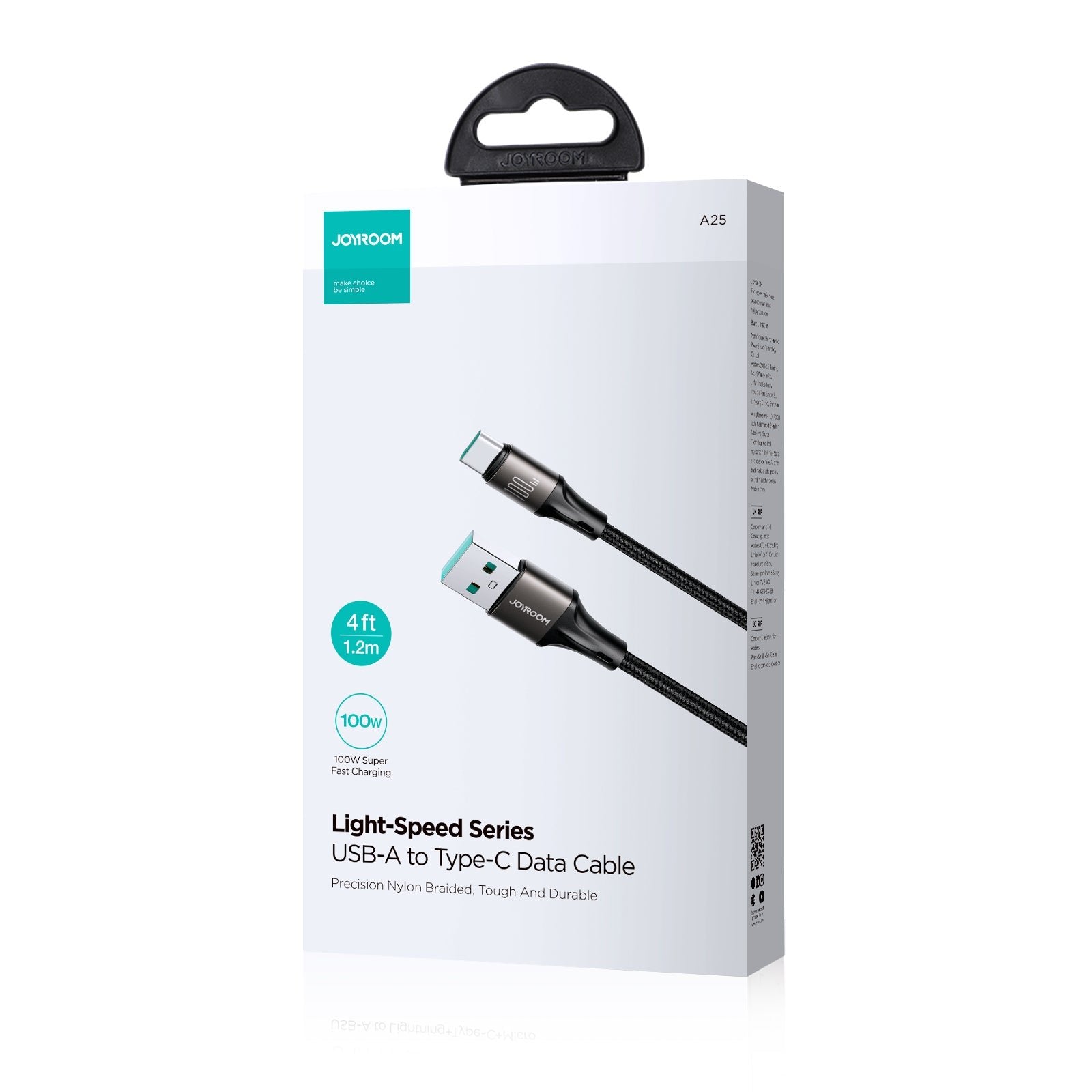 EAN 6941237109989 - JOYROOM SA25-AC6 cable USB 1,2 m USB A USB C 0,48 Gbit/s 100 W Negro imagen 2