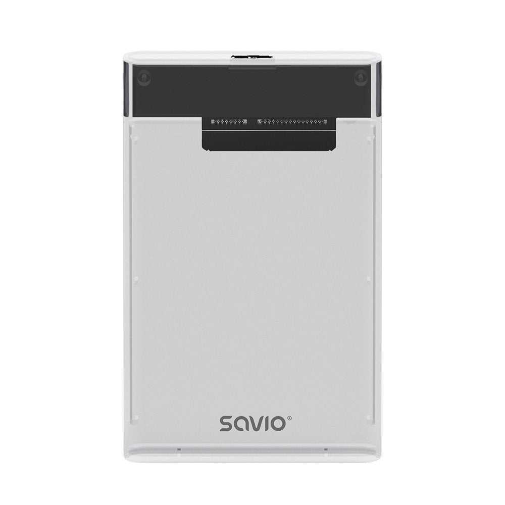 EAN 5901986048176 - Savio AK-66 caja para disco duro externo Carcasa de disco duro/SSD Negro, Transparente 2.5" imagen 1