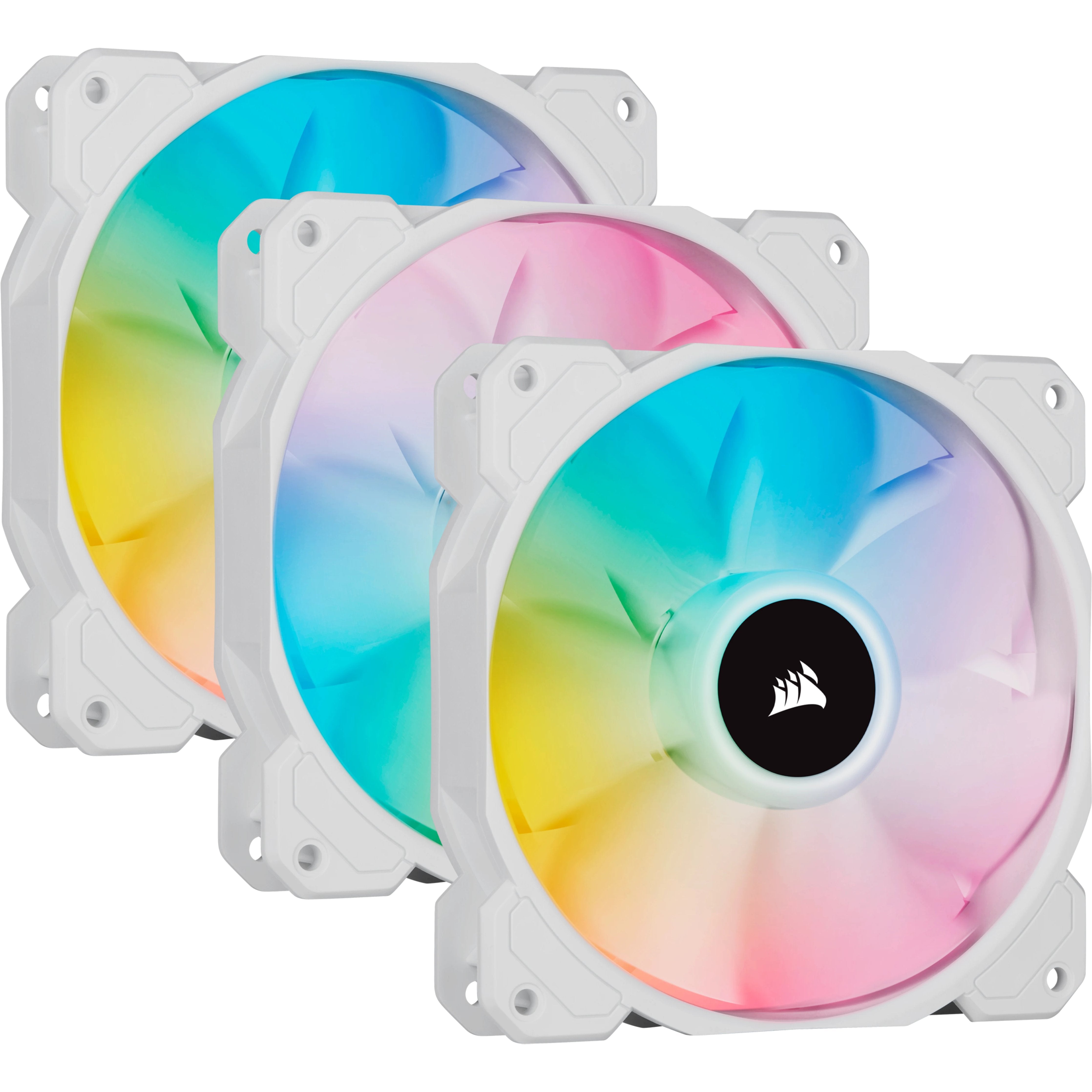 EAN 0840006637776 - Corsair SP120 RGB ELITE Carcasa del ordenador Ventilador 12 cm Blanco 3 pieza(s) imagen 1
