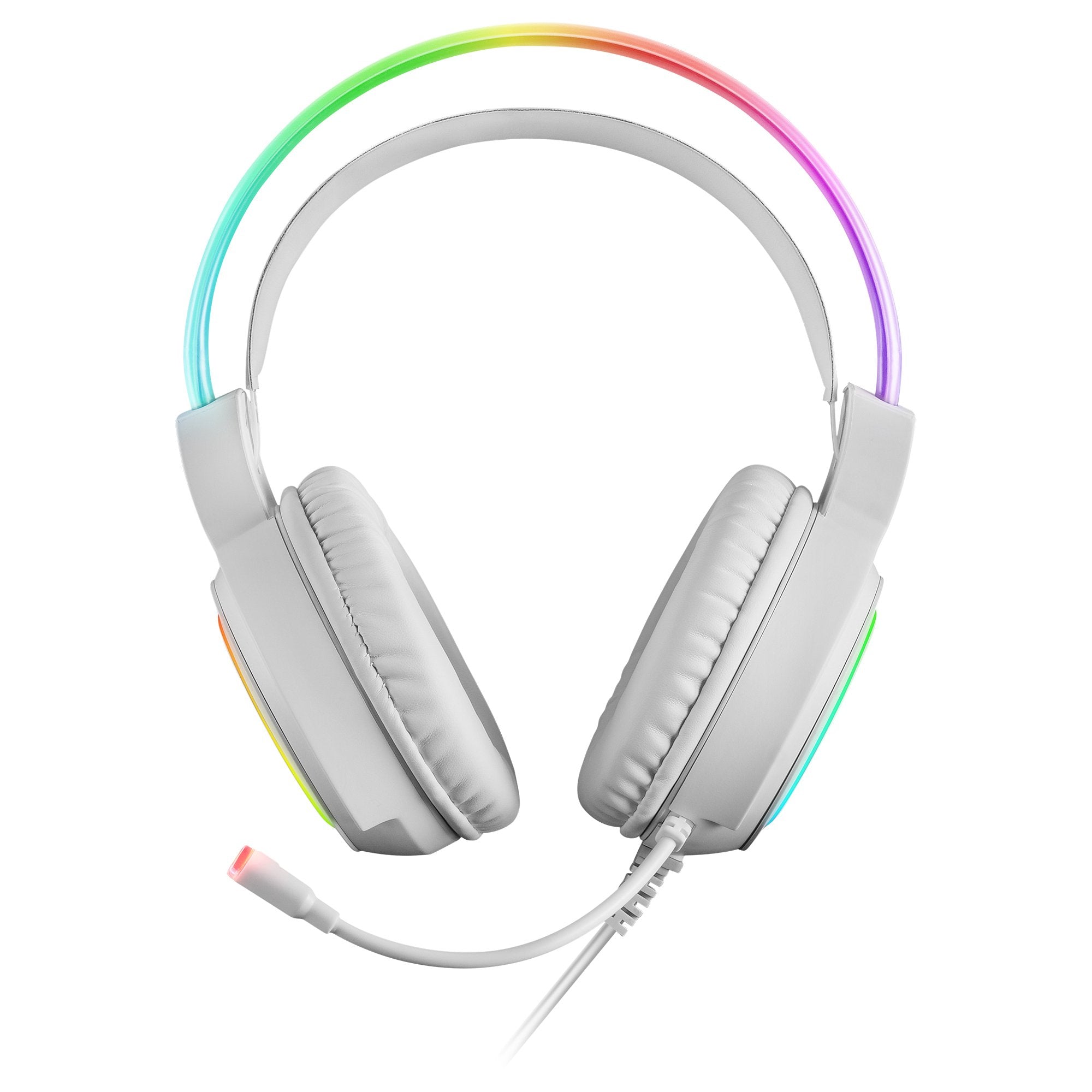 Auriculares Gaming Con Micrófono Mars Gaming Mhrgb Jack 3.5 Blancos