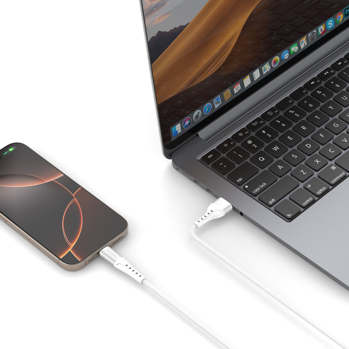 4smarts Usb-A Auf Usb-C Cable Primecord 18w 1.5m. Weiss