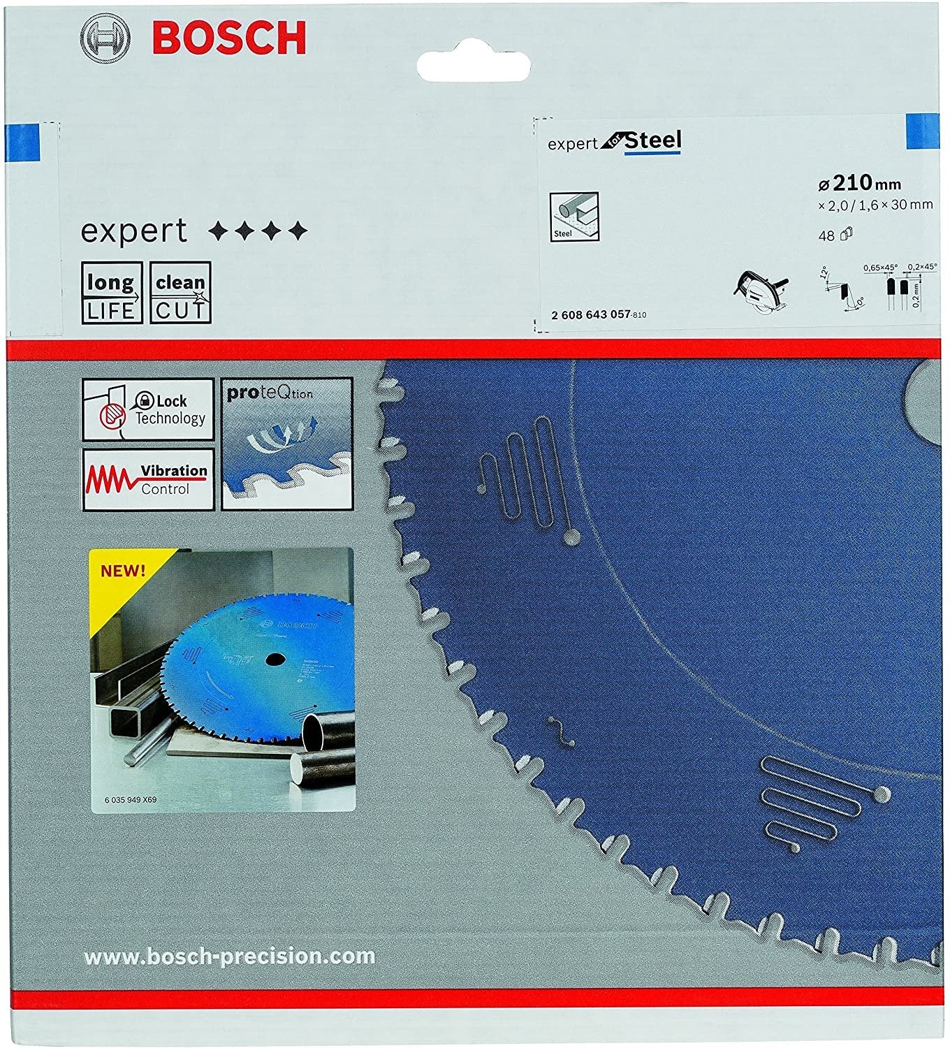 Hoja De Sierra Circular Bosch Expert For Steel, 210 Mm