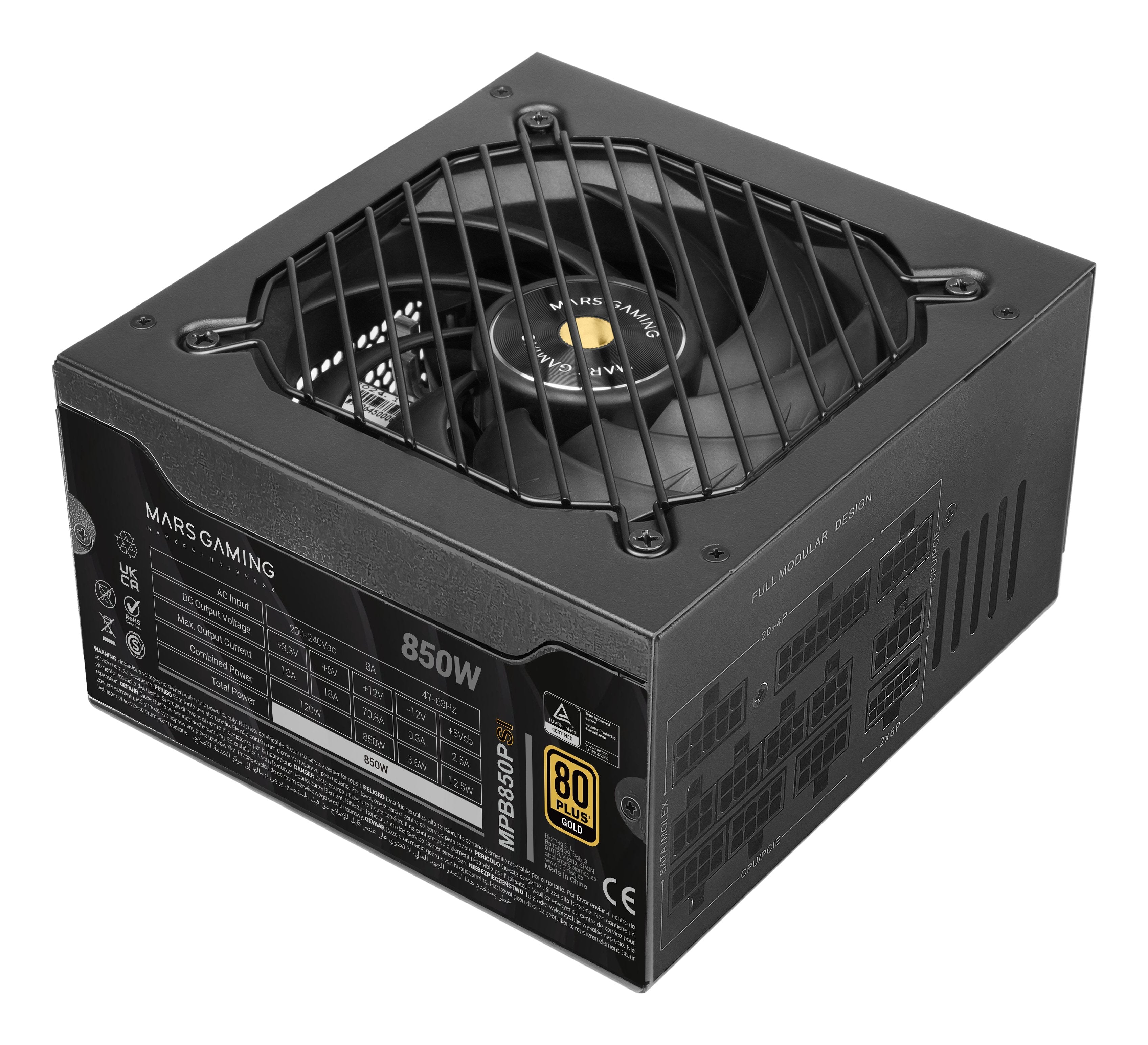 EAN 8435693111474 - Mars Gaming MPB850PSI unidad de fuente de alimentación 850 W 24-pin ATX ATX Negro imagen 3