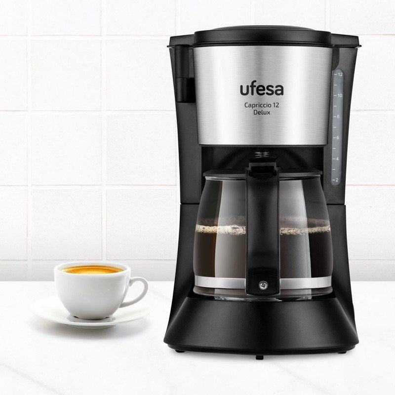 Cafetera De Goteo Ufesa 71605329 Capriccio 12 Delux Para 12 Inox/Negro