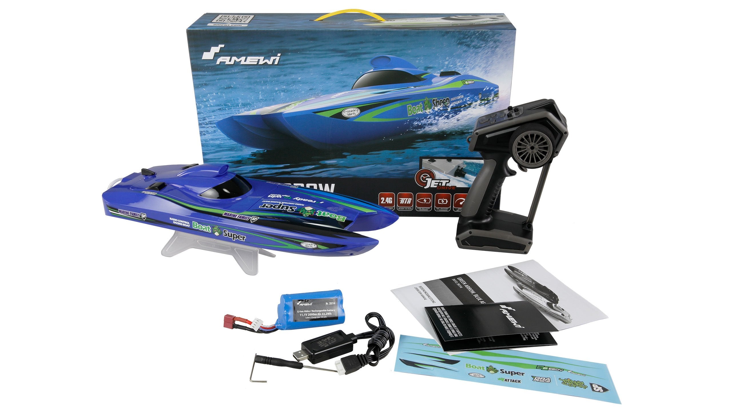 EAN 4262408975267 - Amewi 26114 modelo controlado por radio Barco Motor eléctrico imagen 2