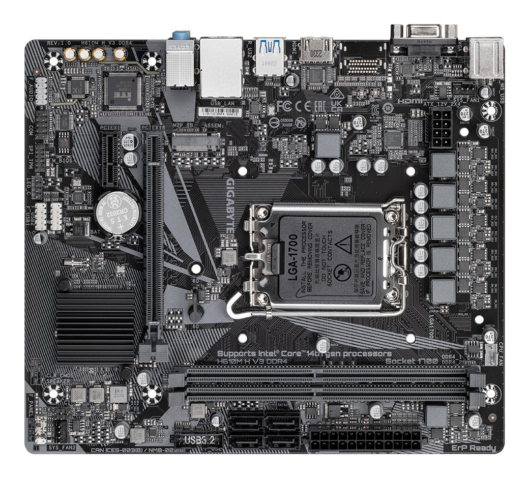 EAN 4719331859718 - GIGABYTE H610M H V3 DDR4 placa base Intel H610 Express LGA 1700 micro ATX imagen 4