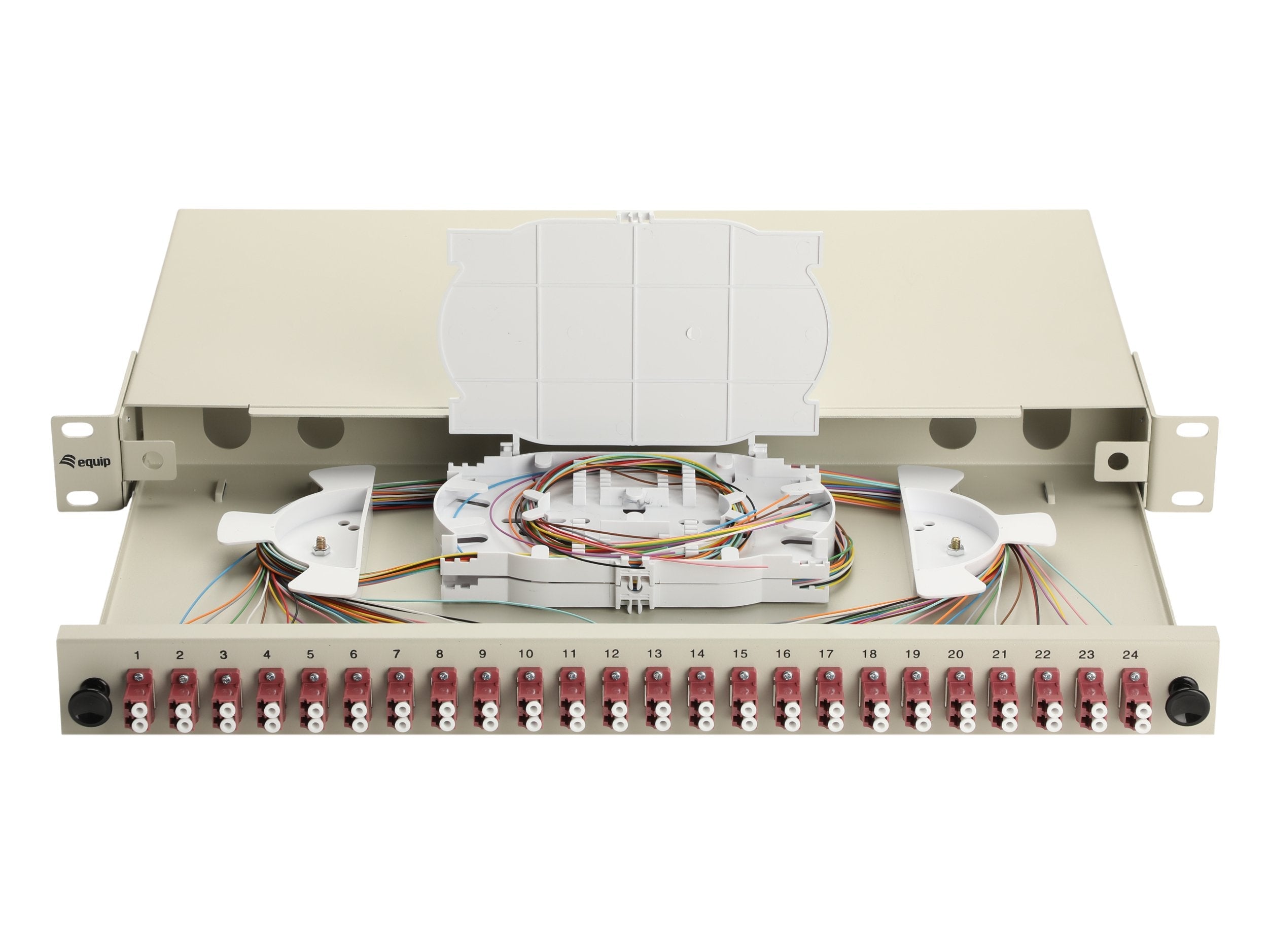Equip Lwl-Spleisskamen 24-Port Lc-Duplex Om4 1u Komplett Gr