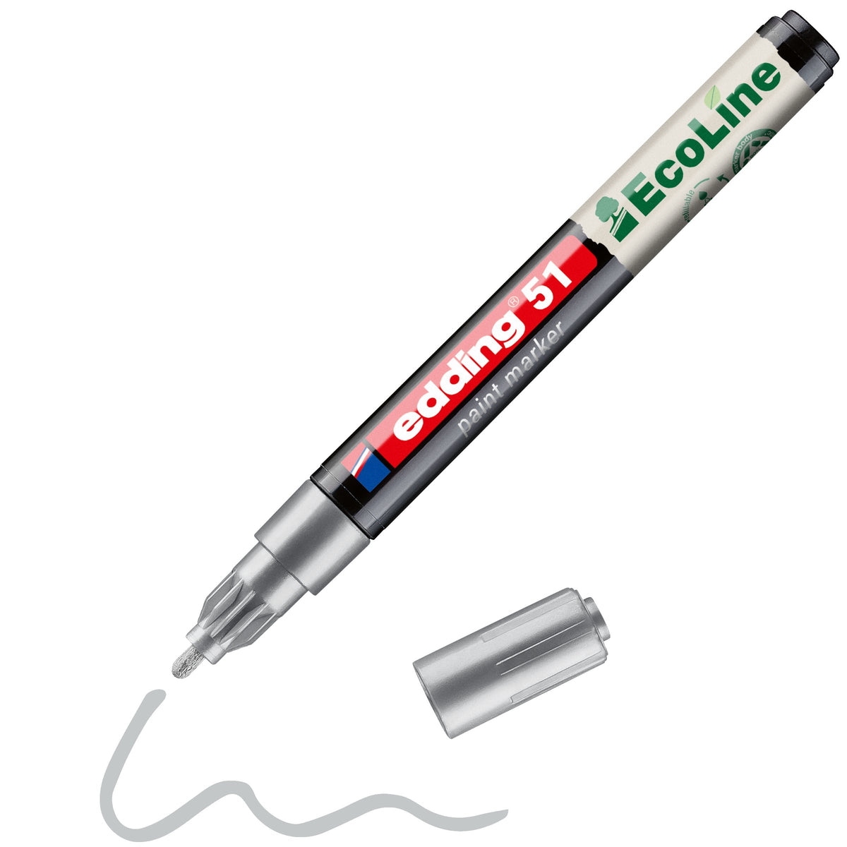 Edding Lackmarker 51 Ecoline Plateado