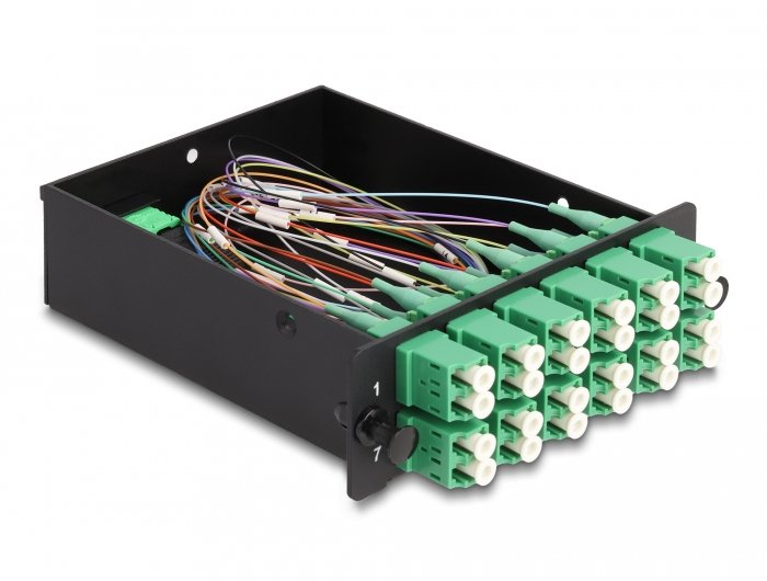 Lwl Hd (High Density) Kassette Mpo Stecker Zu 12 X Lc Duplex Buchse, 24 Fasern, Singlemode, Polarität A, 9 125 ?M