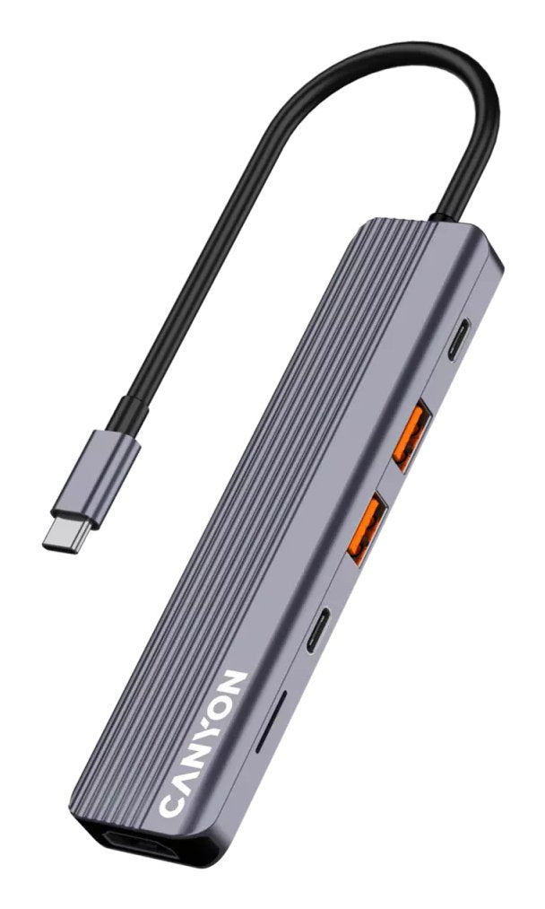 Canyon Usb-6-In1 Hub Usb-C > Hdmi 2xusb-A Sd 1xusb-C 100w Retail