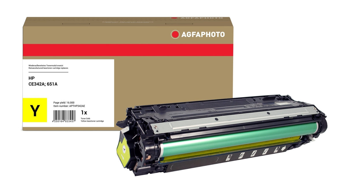 EAN 4250164833457 - AgfaPhoto CE342A cartucho de tóner 1 pieza(s) Compatible Amarillo imagen 1