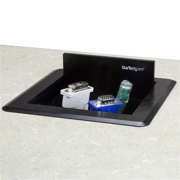Startech.Com Caja De Gestión De Cableado Para Mesas De Conferencia - De Sobremesa - Caja De Conectividad