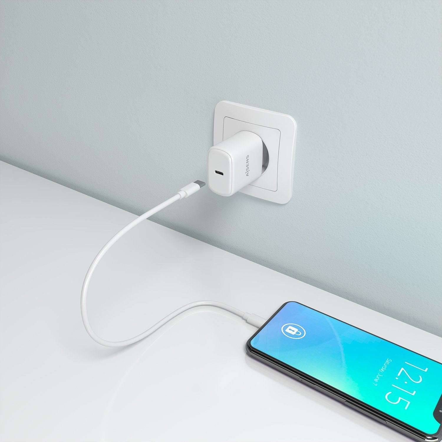 Aisens Cargador Gan 30w, 1xusb-C Pd3.0, Blanco