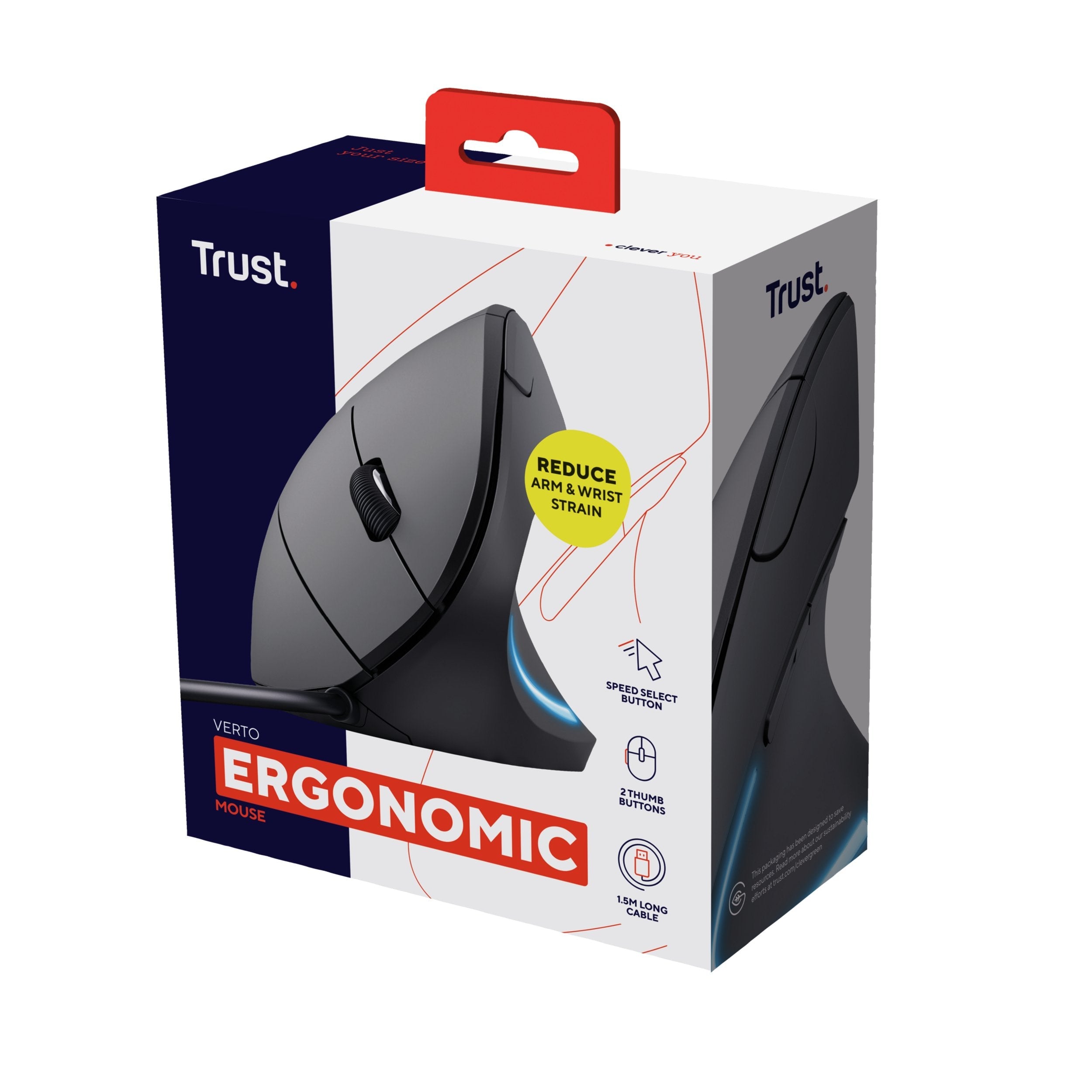 EAN 8713439228854 - Trust Verto ratón Oficina mano derecha USB tipo A Óptico 1600 DPI imagen 7
