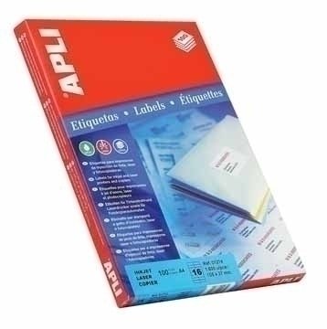 EAN 8410782012931 - APLI Labels 70 x 33.8mm etiqueta autoadhesiva Blanco 2400 pieza(s) imagen 1