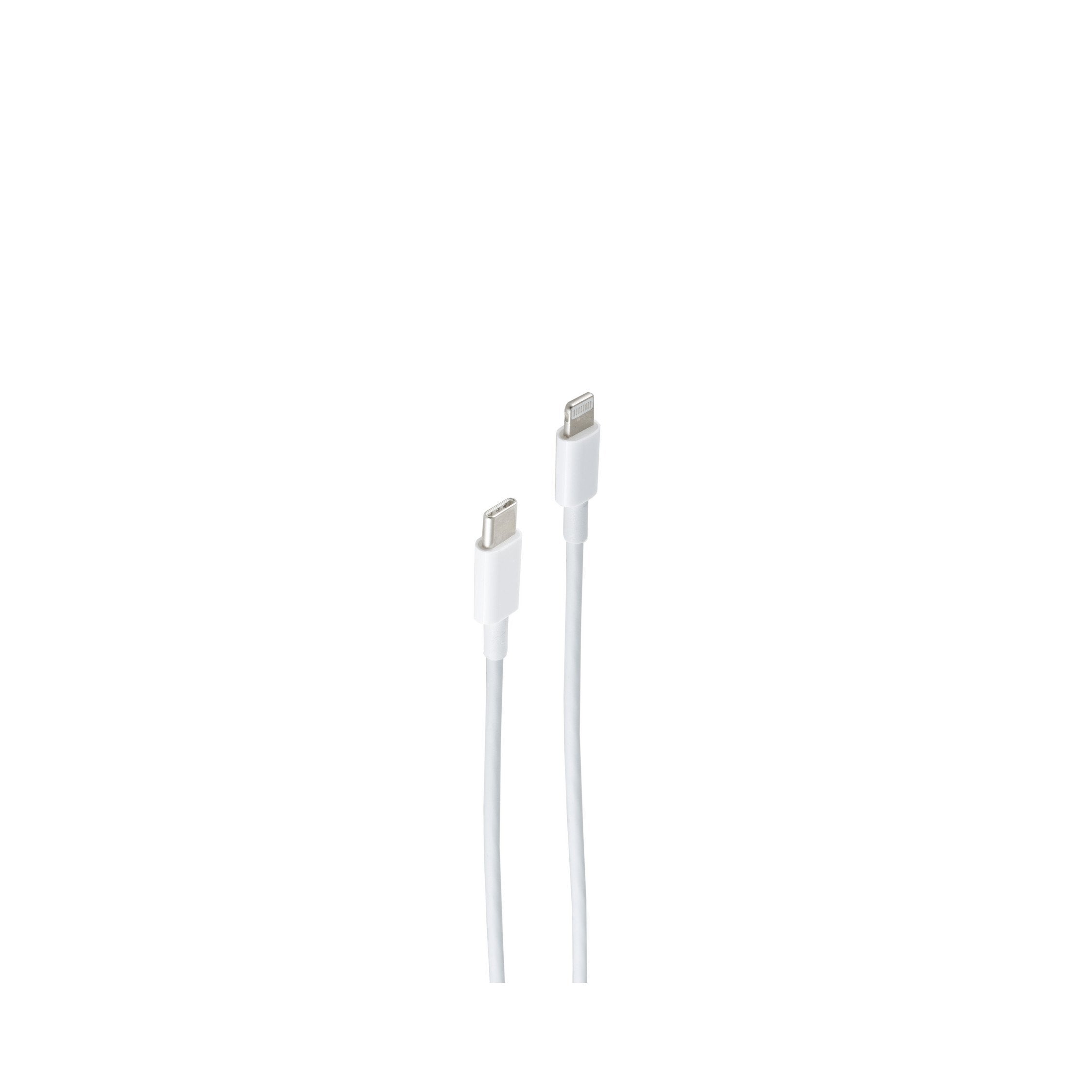 Shiverpeaks Usb Lade Cable Usb-C Mecker > 8-Pin Mecker Pd Blanco 0,5m