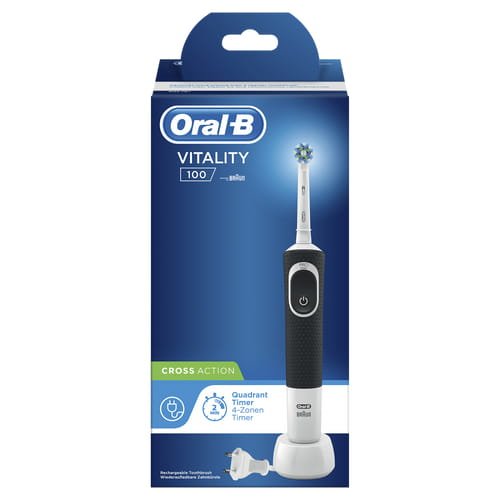 Braun Oral-B Vitality 100 Cross Action Negro Cepillo De Dientes ElãÂ°Ctrico Con TecnologãÂA 2d Y Temporizador
