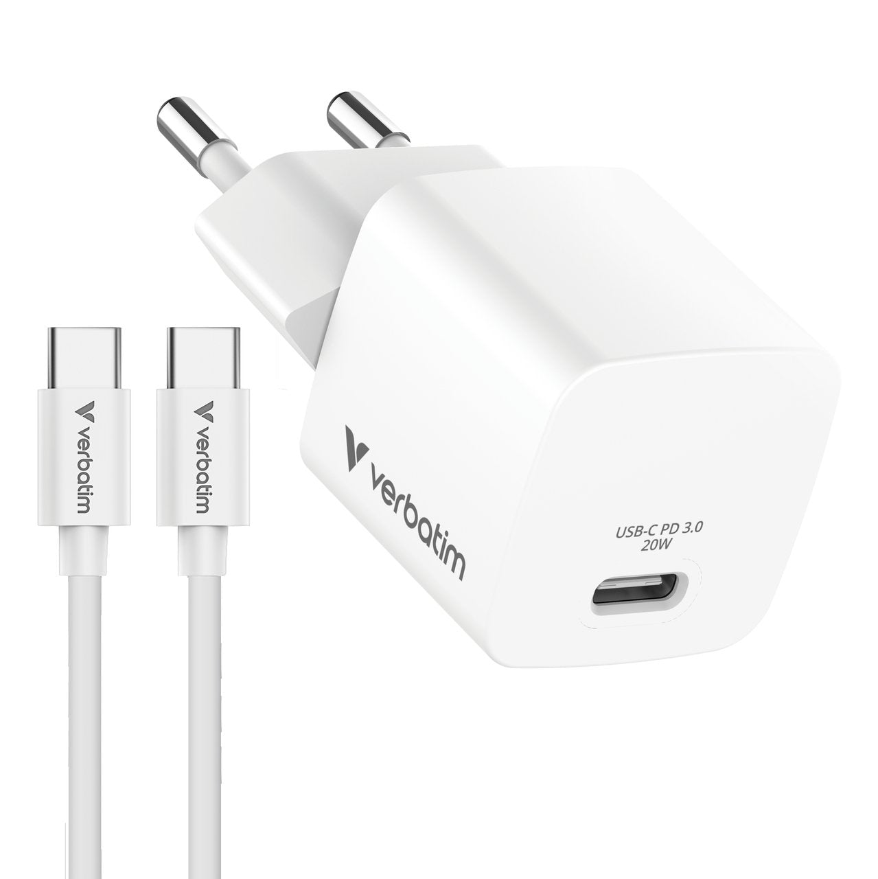 Verbatim Ladeadapter Essentials Set, 20w, Mini Gan