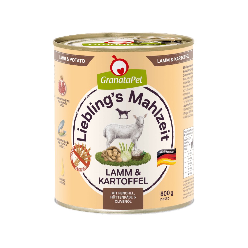 Granatapet Liebling'S Mahlzeit Lamb And Potato - Comida Húmeda Para Perros - 800g