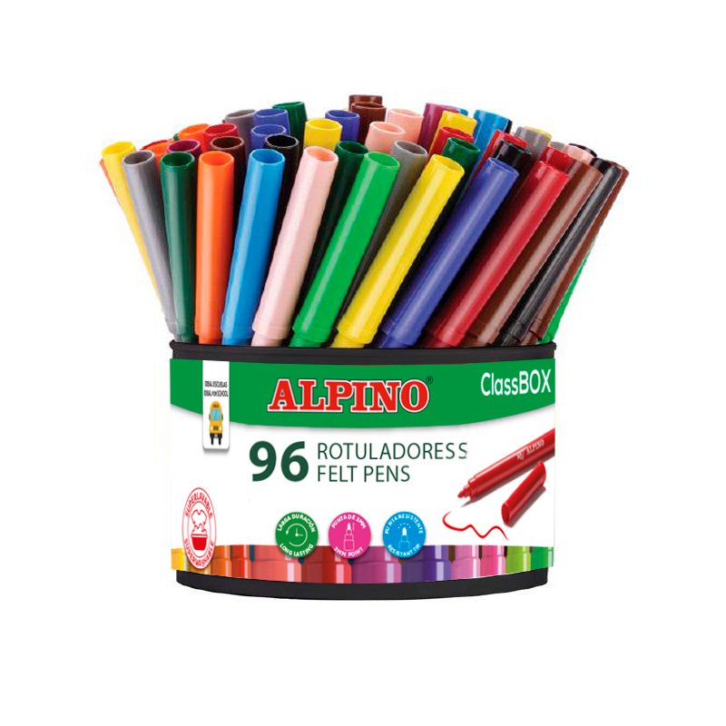 Alpino Rotuladores Classbox Formato Escolar Bote De 96 C/Surtidos