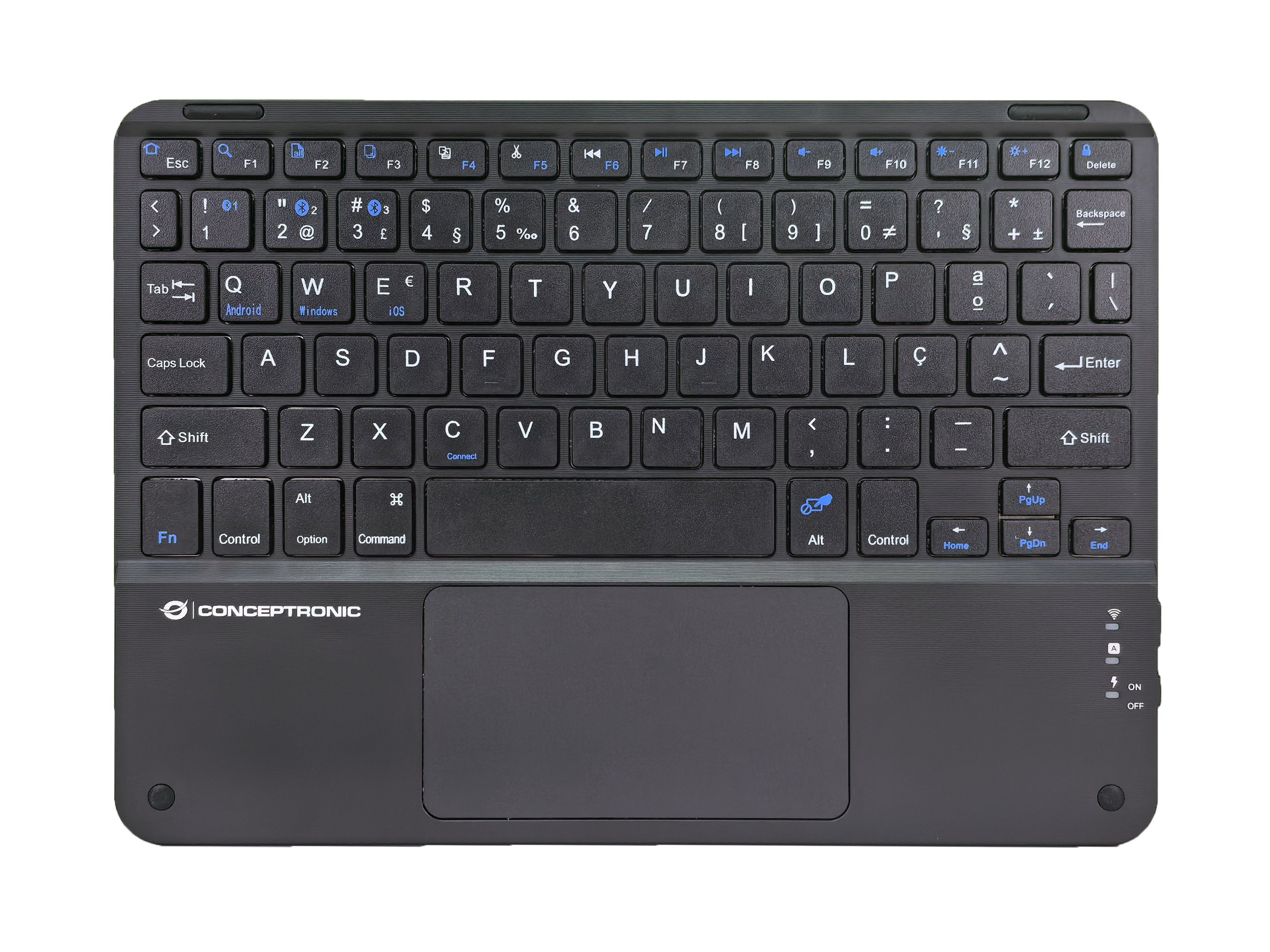 Conceptronic Wireless Teclado, Layout Portug. 10" Negro